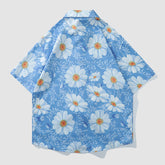 Camisa de verano con estampado completo de margaritas